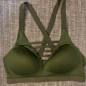 Army Green Victoria Secret Sports Bra. Size: 36B